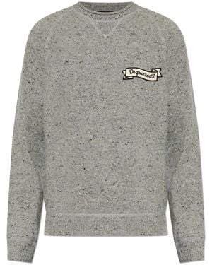 DSquared² Round-Neck Knitwear - Gray