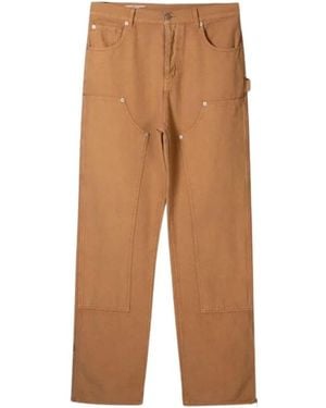 GARMENT WORKSHOP Straight Trousers - Brown