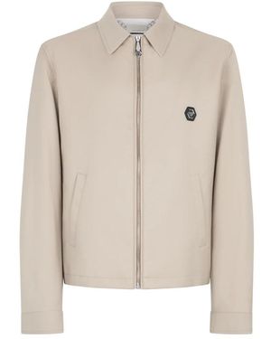 Philipp Plein Blouson Met Rits - Naturel
