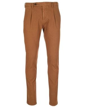 BERWICK 1707 Slim-Fit Pants - Brown