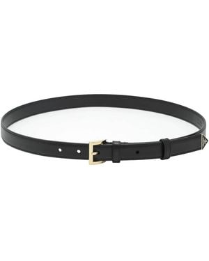 Prada Accessoires ,Zwart ,Leer Cintura Leather Belt