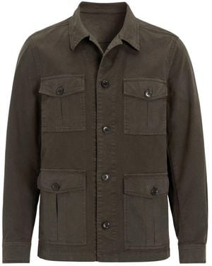 Oscar Jacobson Army Safari Shirt Jacket - Groen