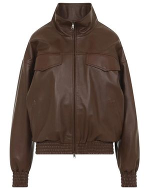 Balenciaga Leather Jackets - Brown