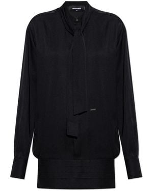 DSquared² Seidenhemd - Blau