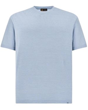 Paul & Shark T-Shirt Aus Doppelt Mercerisierter Baumwolle - Blau