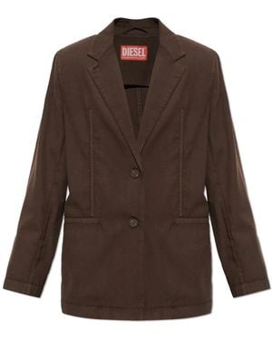 DIESEL Jassen ,Bruin ,Wol Wool Blazer G-Kessier