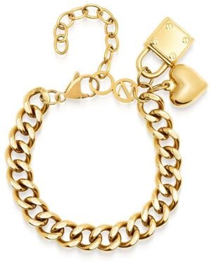 Nialaya Cuban Charm Bracelet - Mettallic