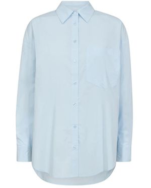 Freequent Lichtblauwe Blouse Met Knoopsluiting