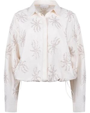 Nukus Aster Bluse Paillet - Weiß