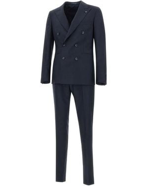 Tagliatore Double Breasted Suits - Blue