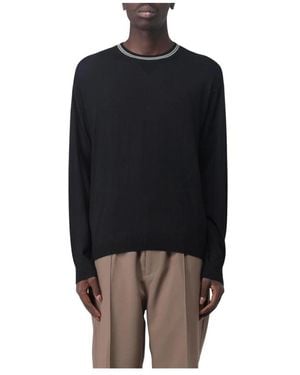 Emporio Armani Merino Wool Crew Neck Sweater - Schwarz