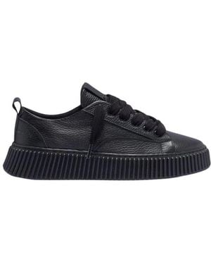 Rhun Schoenen ,Zwart ,Leer Treble 2019 Sneakers - Blauw