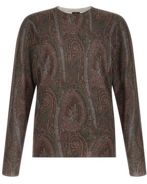 Etro Round-Neck Knitwear - Brown