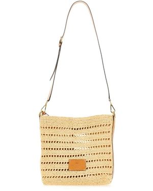 Etro Perforated Raffia Shoulder Bag - Metallic