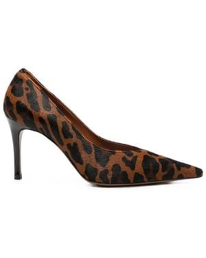 Roberto Festa Schoenen ,Veelkleurig ,Leer Pumps Met Puntige Neus - Bruin