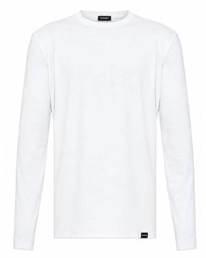 DSquared² Tops ,Wit ,T-Shirt Met Lange Mouwen