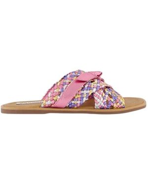 Gibaldi Schoenen ,Veelkleurig ,Gevlochten Slipper - Roze