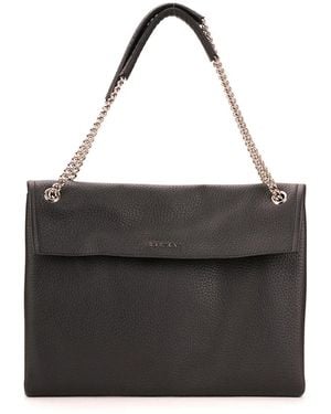 Orciani Schwarze Lederhandtaschen Für Sveva Media