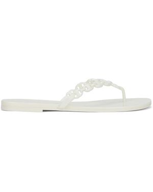 Tory Burch Gemini Link Jelly Flip-Flop - Wit