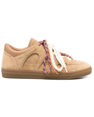 Santha Schoenen ,Leer Love Park Sneaker - Naturel