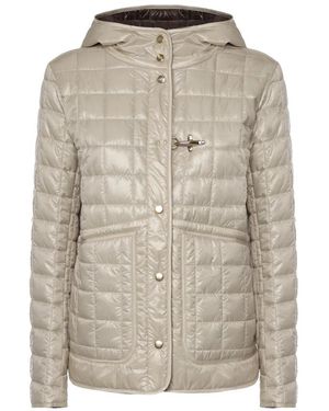 Fay Hooded Quilted Jacket - Grijs