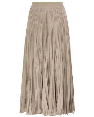 Weekend by Maxmara Rokken ,Geplooide Midi-Rok Met Elastische Taille - Naturel