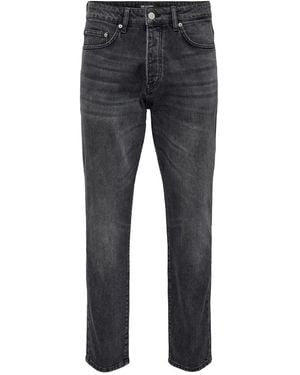 Only & Sons Tapered Zwarte Denim Jeans Freewear - Grijs