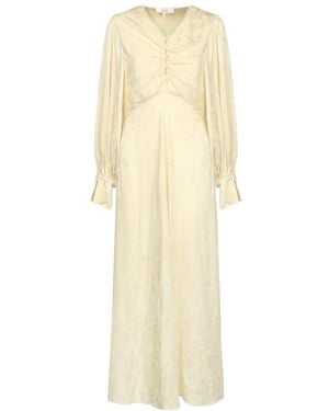 Chloé Seidenkleid Mit Knöpfen - Natur