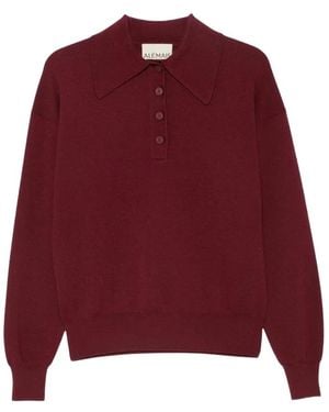 ALÉMAIS Tops ,Rood ,Wol Claudia Gebreide Polo