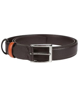 Hogan Accessoires ,Bruin ,Leer Reversible Leren Riem