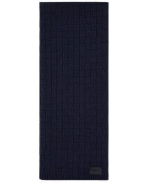 Roberto Cavalli Alpaka-Mischgewebe Schal Mit Markenetikett - Blau