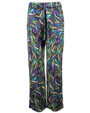 Think! Broeken ,Veelkleurig ,Polyester Polyester Stijlvolle Broek - Blauw