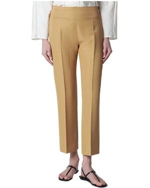 Alberta Ferretti Cropped Trousers - Natural