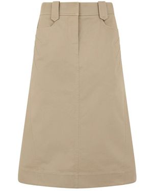 Alberta Ferretti Midi Skirts - Natural
