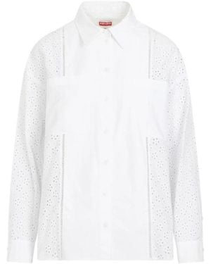 KENZO Broderie Anglaise Shirt - Wit