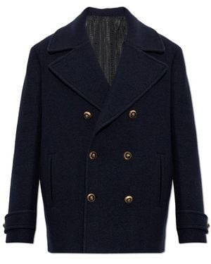 Balmain Woll-Cabanjacke - Blau