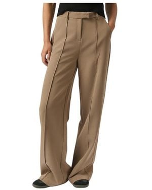Neo Noir Wide Trousers - Natural