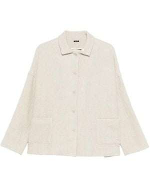 Apuntob Knopfjacke Mit Taschen - Natur