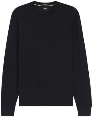 BOSS Round-Neck Knitwear - Azul