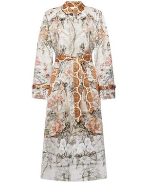 Pierre Louis Mascia Belted Coats - Natural