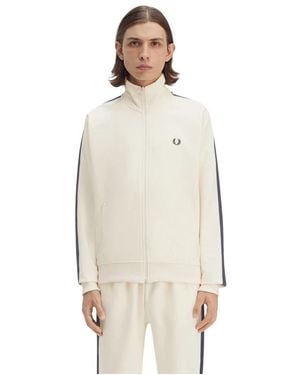 Fred Perry Contrast Tape Track Jacket - Naturel