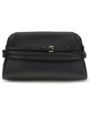 Moschino Clutch Mit Gürteldetail - Schwarz