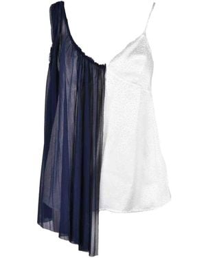 Erika Cavallini Semi Couture Sleeveless Tops - Blauw