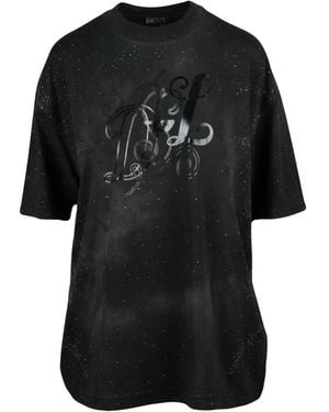 DIESEL Tops ,Zwart ,Katoen T-Shirt