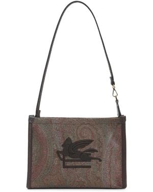 Etro Pegaso Paisley Umhängetasche - Braun