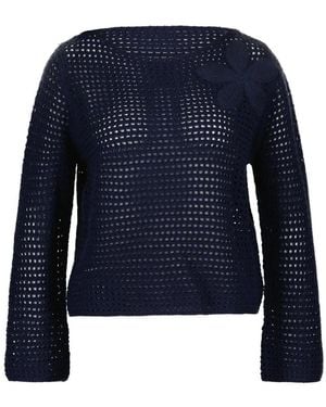 Hemisphere Rundhals-Strickware - Blau