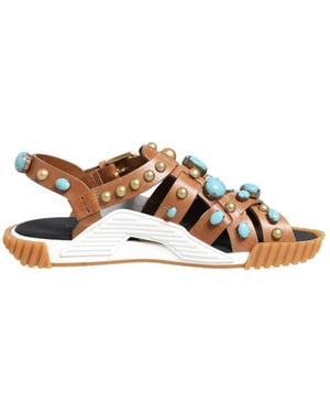 Dolce & Gabbana Flat Sandals - Marrone