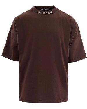 Palm Angels T-Shirts - Brown