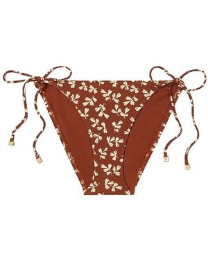 Tory Burch Bikinihose Mit Bändern - Braun