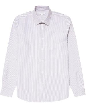 Sunspel Overhemden ,Blauw ,Katoen Oxford Shirt - Wit